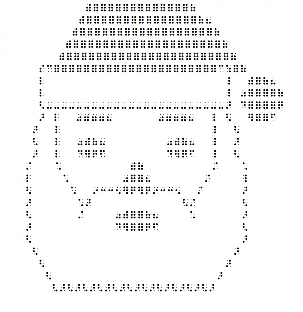 Braille pattern for Santa Claus